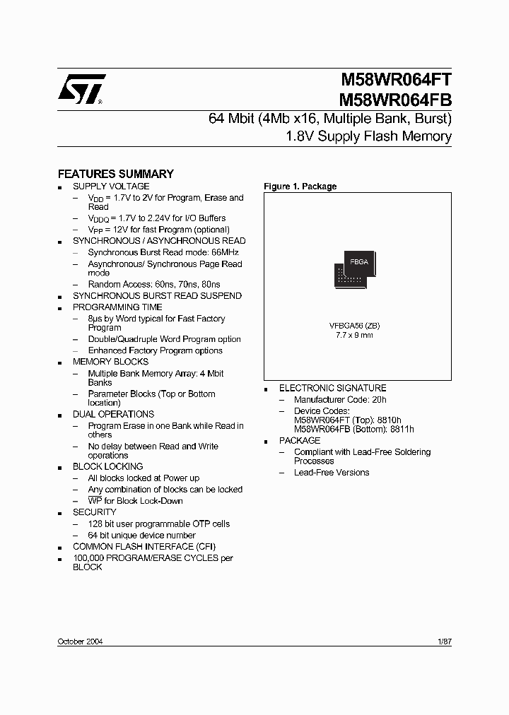 M58WR064FB60ZB6_664367.PDF Datasheet
