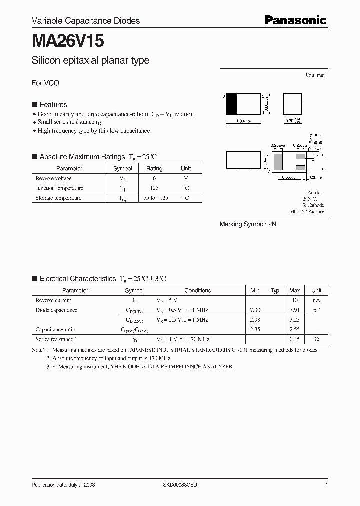 MA26V15_703175.PDF Datasheet