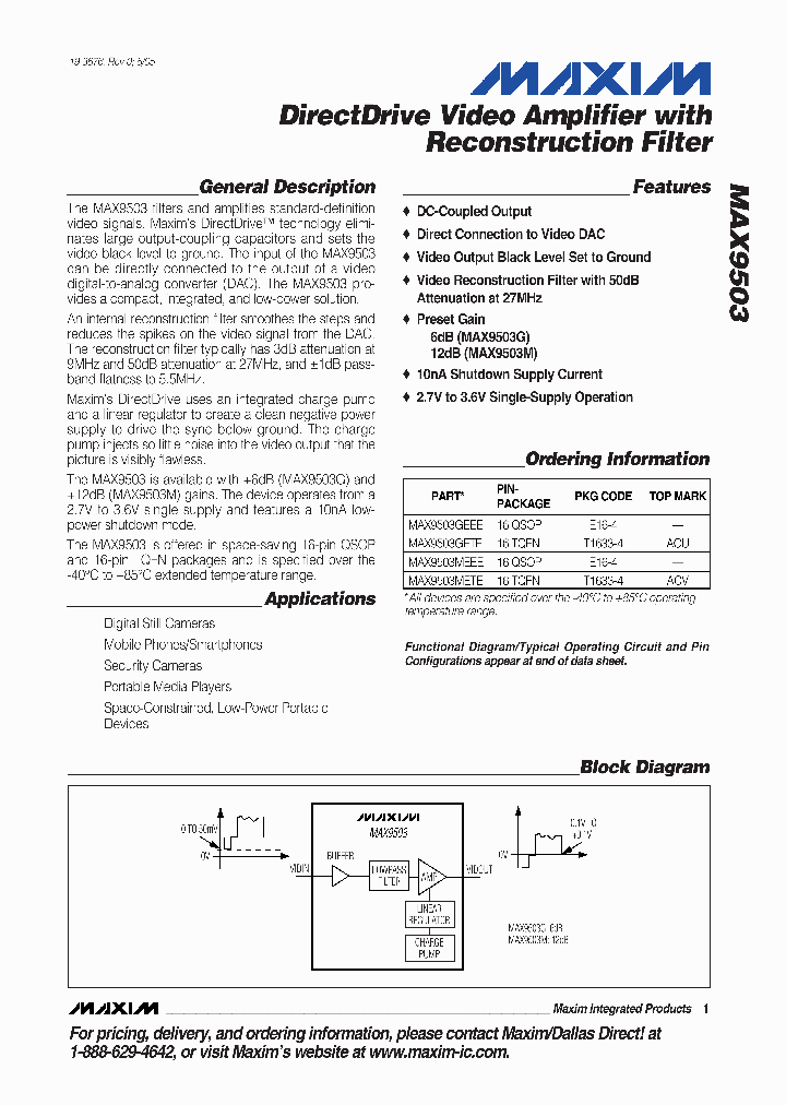 MAX9503_622183.PDF Datasheet