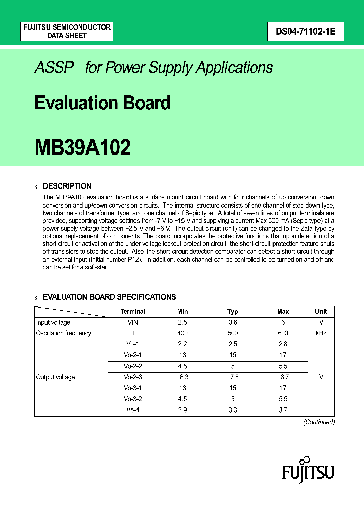 MB39A102_611958.PDF Datasheet