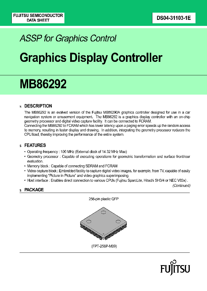 MB86292_863962.PDF Datasheet