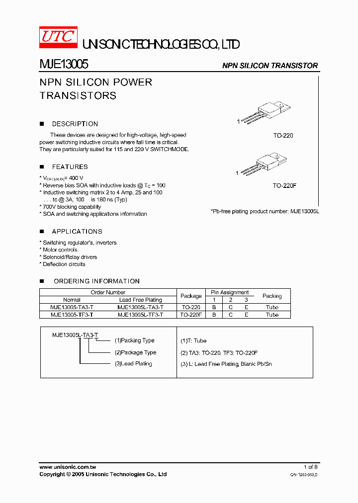 MJE13005_744411.PDF Datasheet