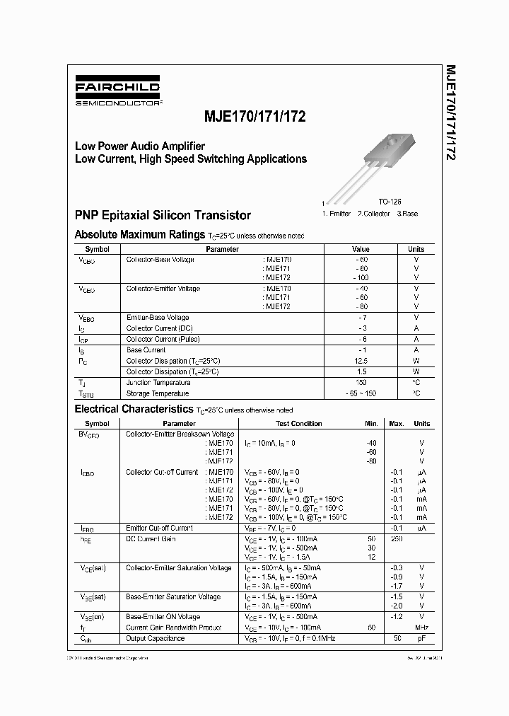 MJE170_742724.PDF Datasheet