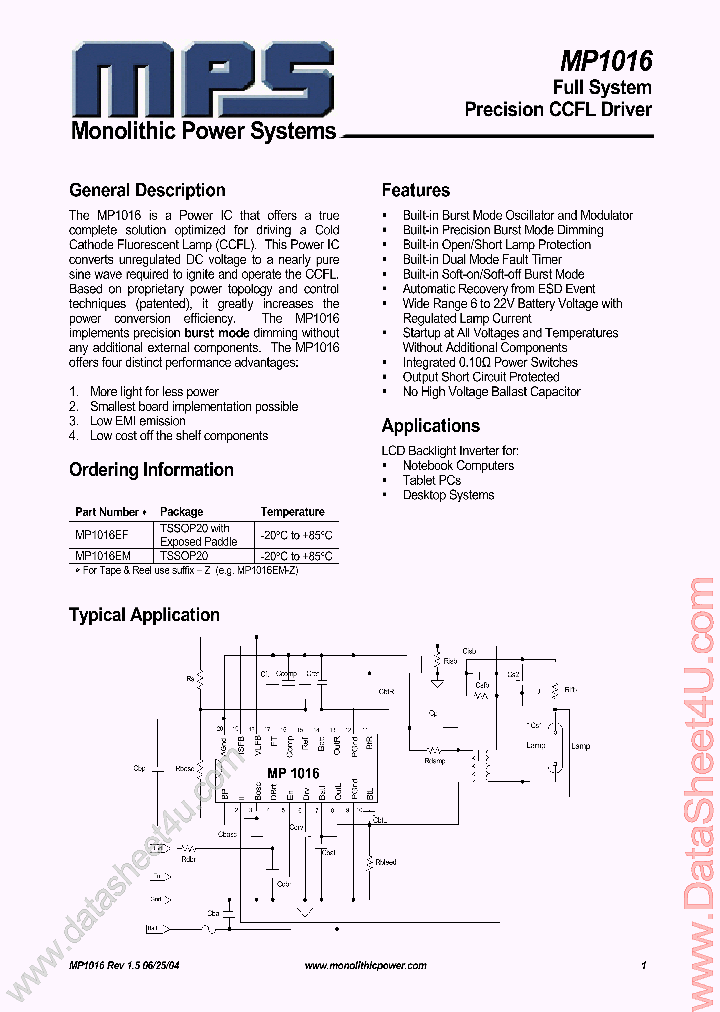 MP1016_862211.PDF Datasheet