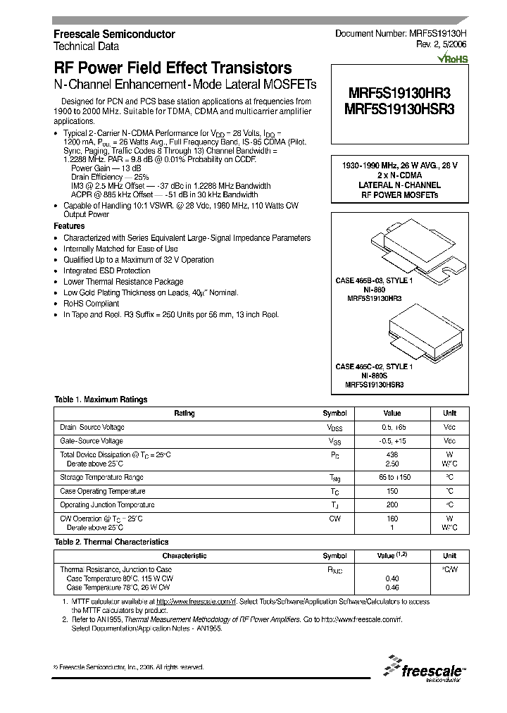 MRF5S19150H_886861.PDF Datasheet