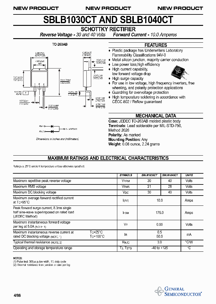 SBLB1030CT_853107.PDF Datasheet