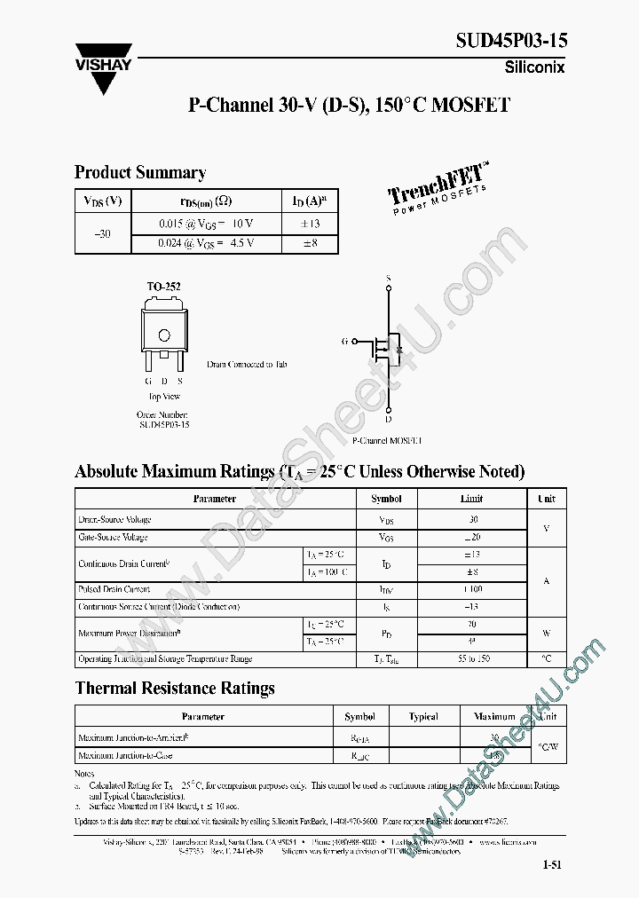 SUD45P03-15_823801.PDF Datasheet