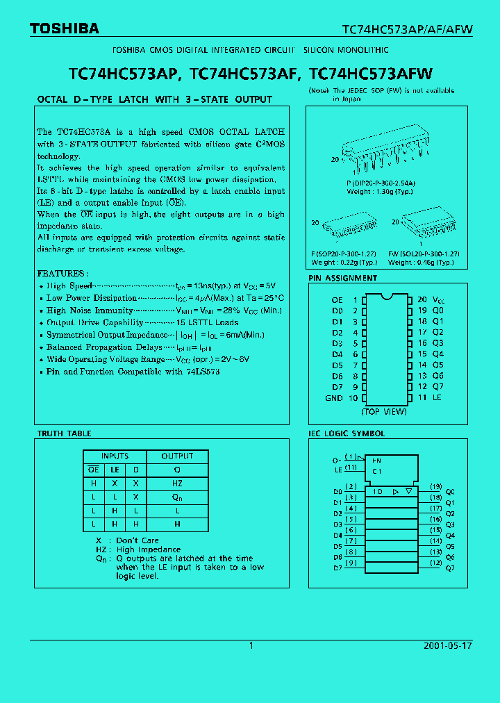 TC74HC573AF_818607.PDF Datasheet