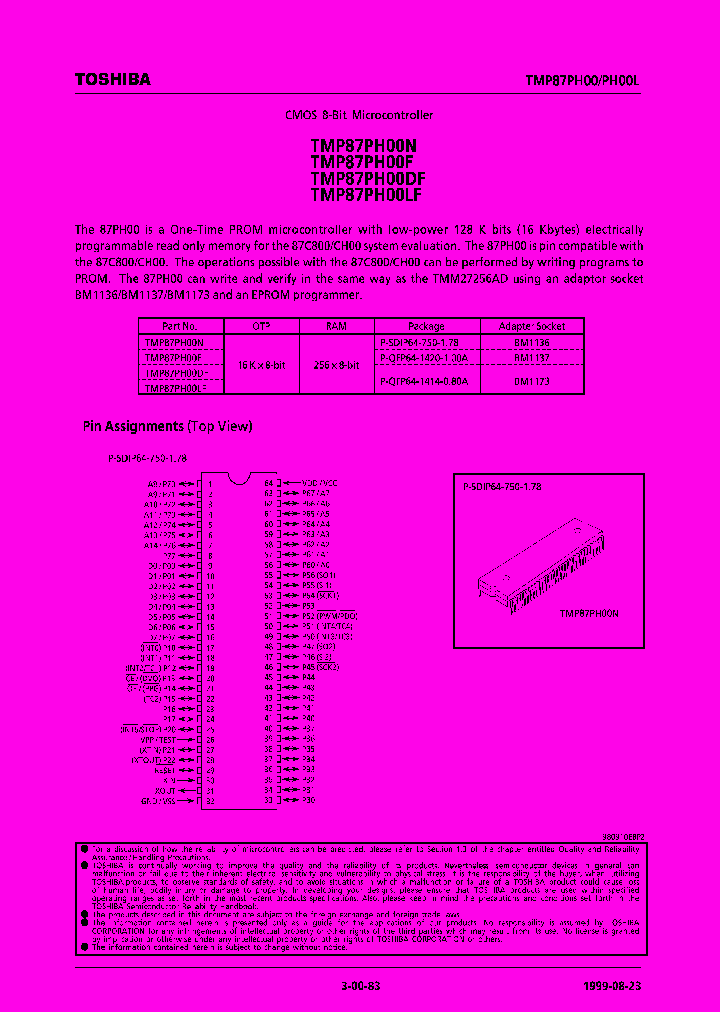 TMP87PH00F_909602.PDF Datasheet