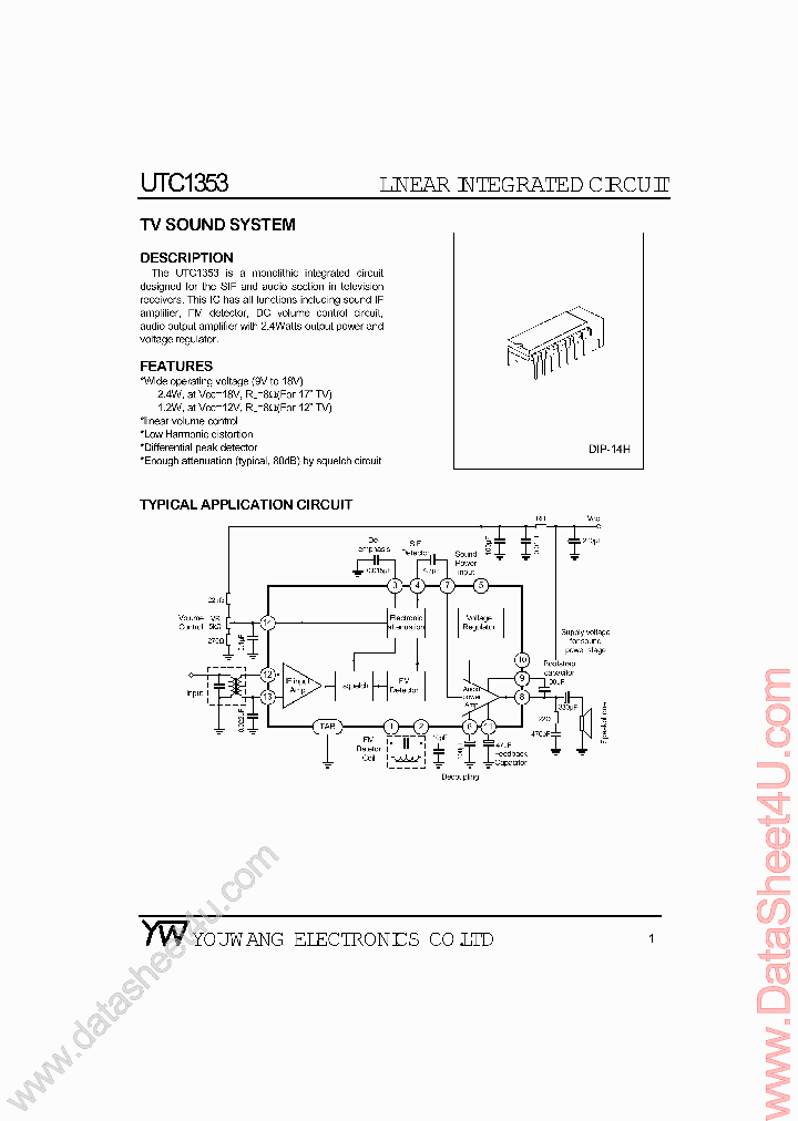 UTC1353_852100.PDF Datasheet