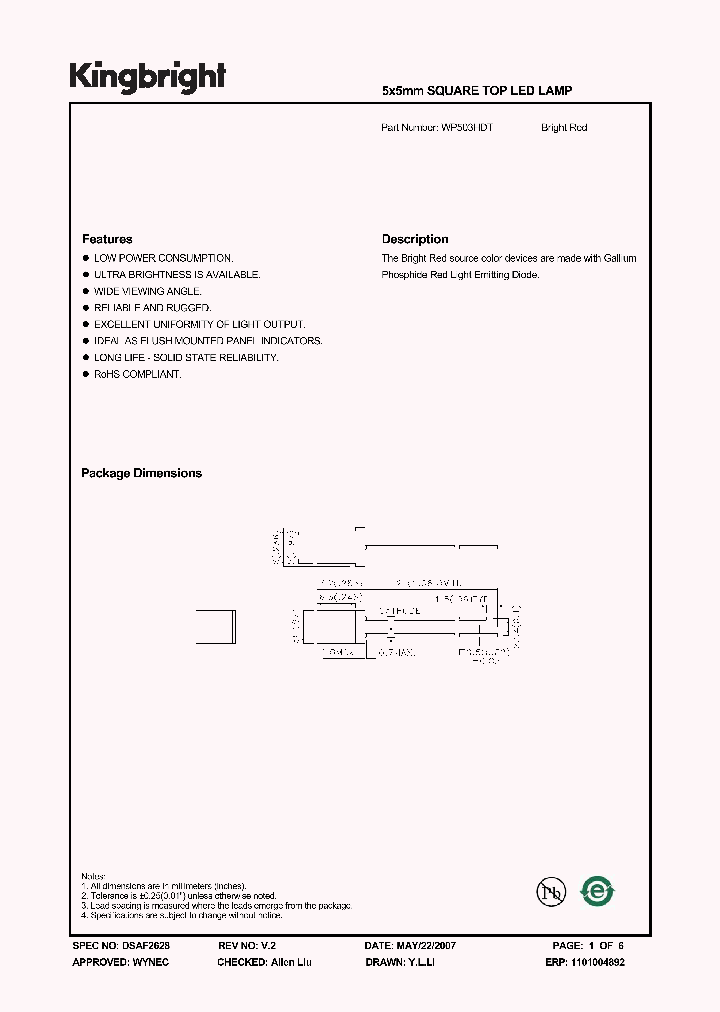 WP503HDT_884465.PDF Datasheet