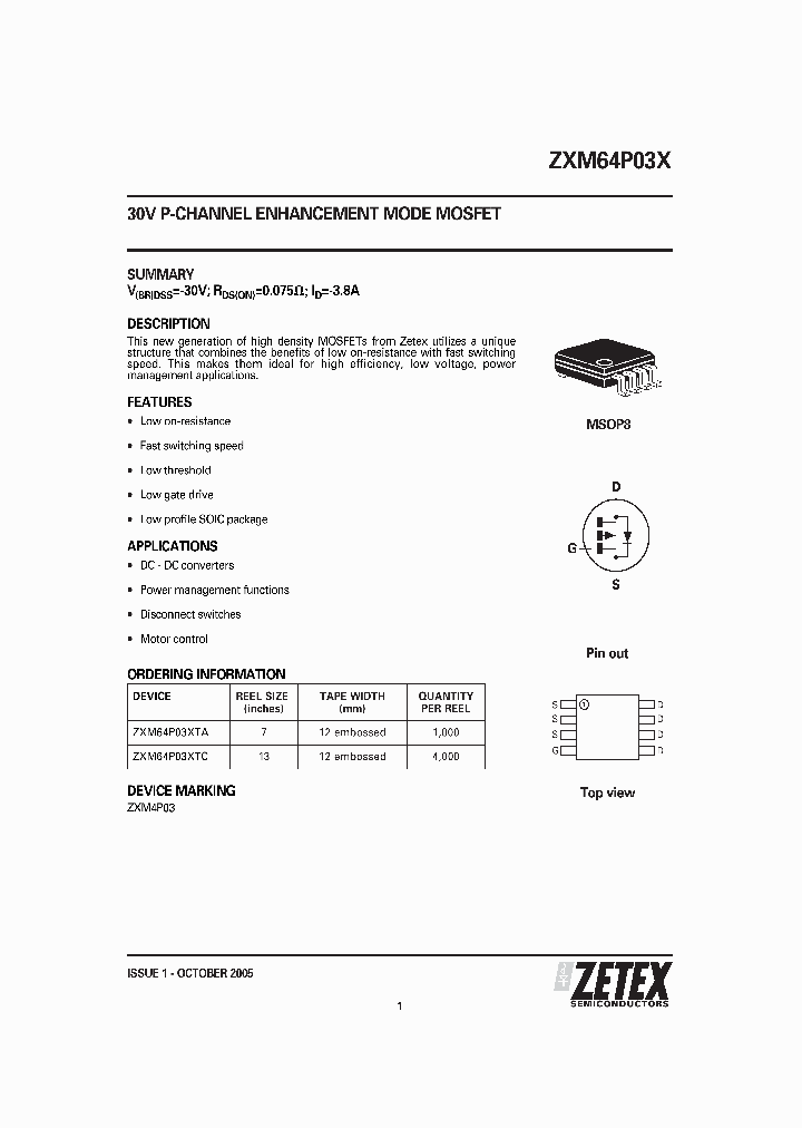 ZXM64P03XTA_1118169.PDF Datasheet