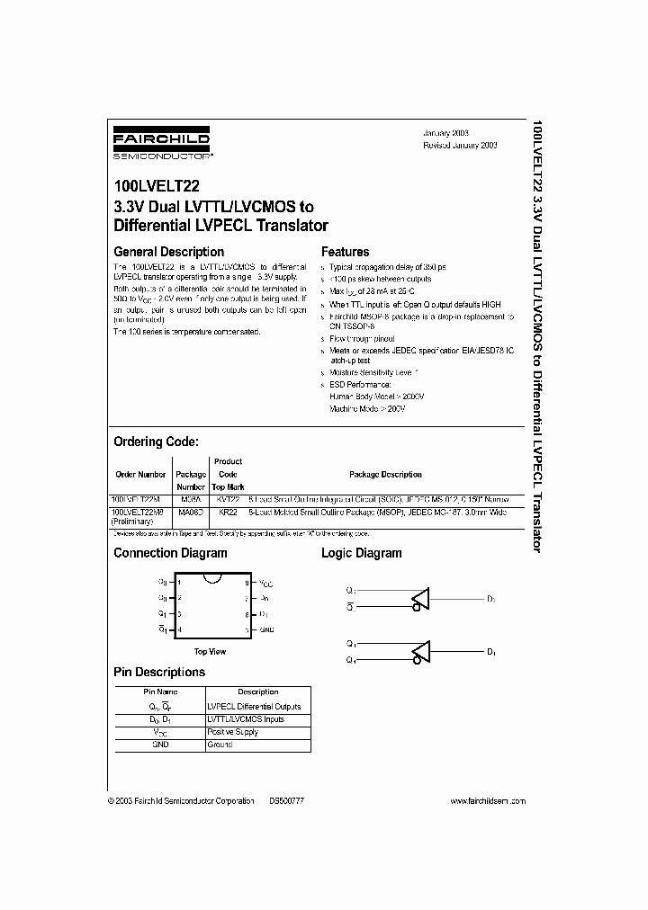 100LVELT22M8_1190493.PDF Datasheet