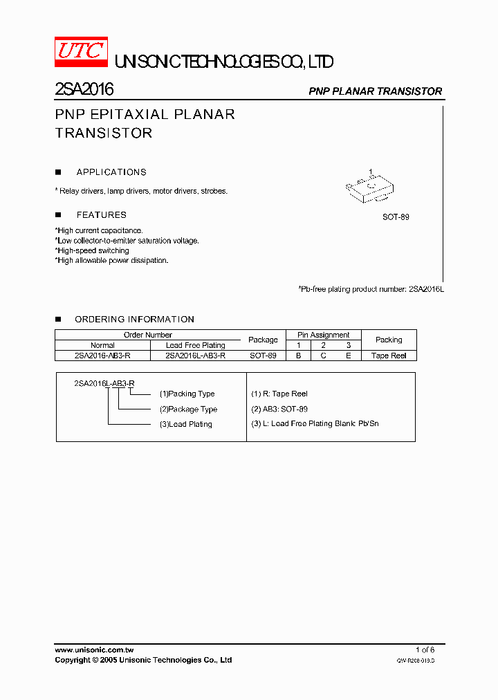 2SA2016L-AB3-R_1063241.PDF Datasheet