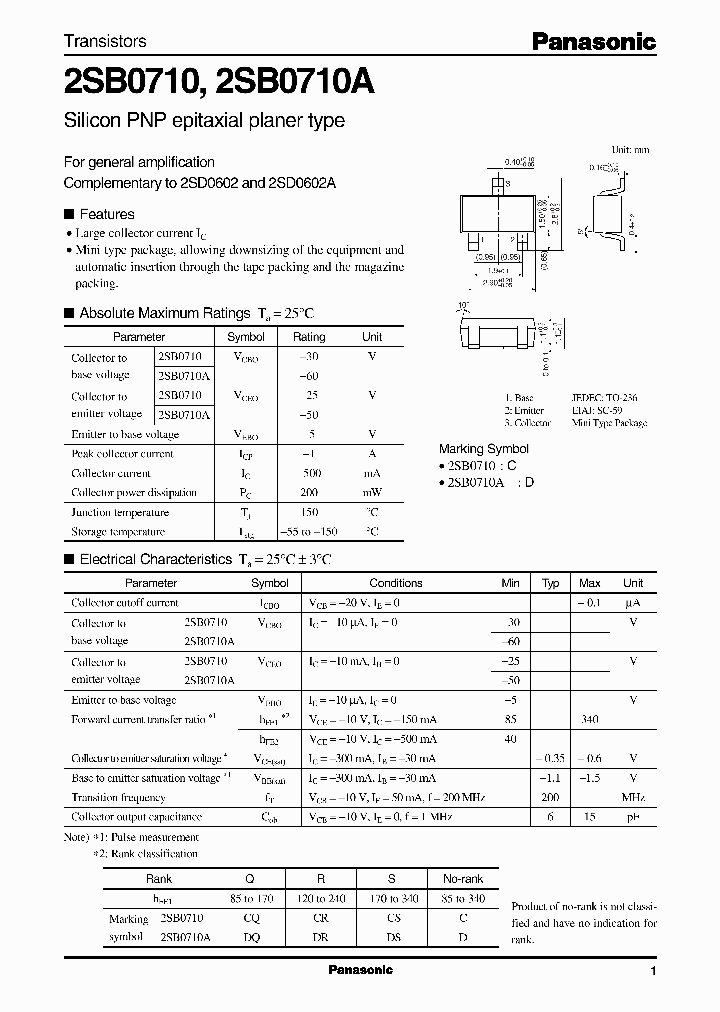 2SB0710_1027698.PDF Datasheet