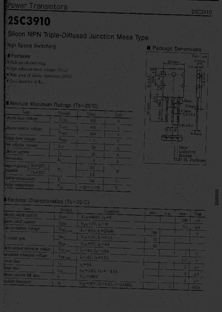 2SC3910_1044919.PDF Datasheet