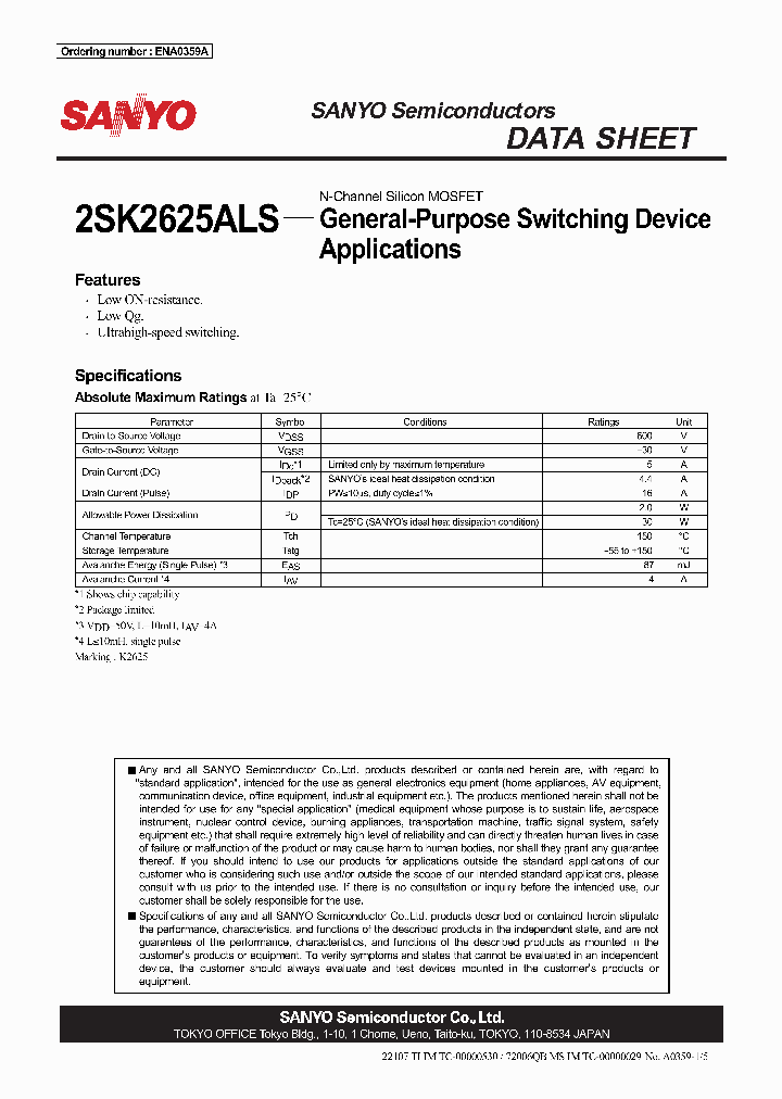 2SK2625ALS_1061631.PDF Datasheet