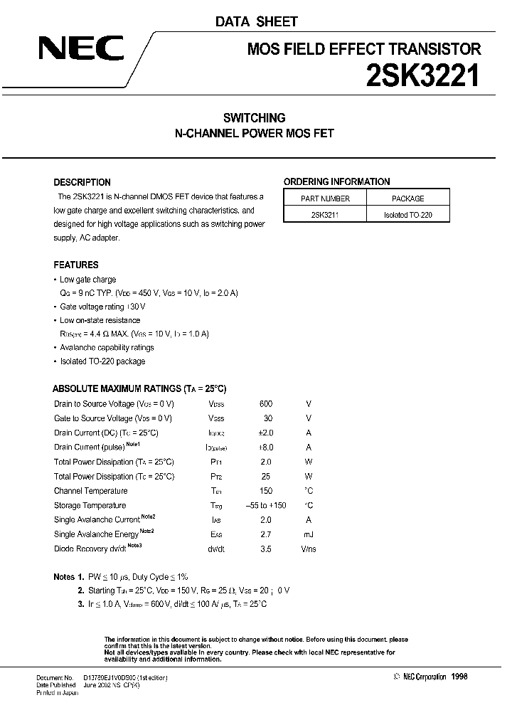 2SK3221_1198580.PDF Datasheet