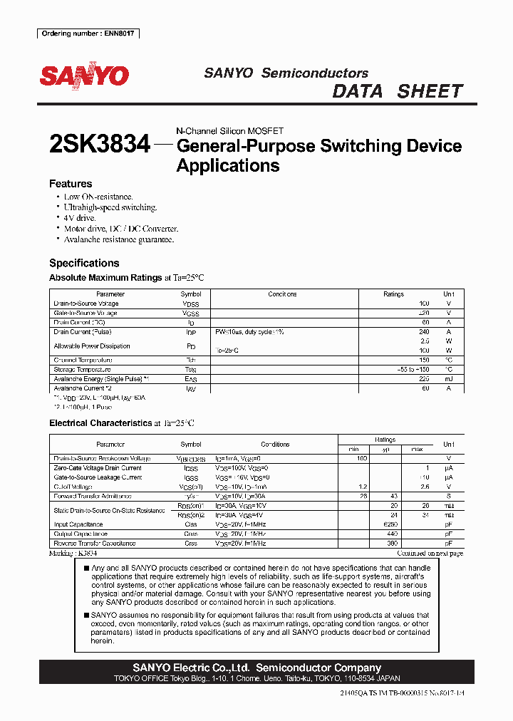 2SK3834_1025045.PDF Datasheet