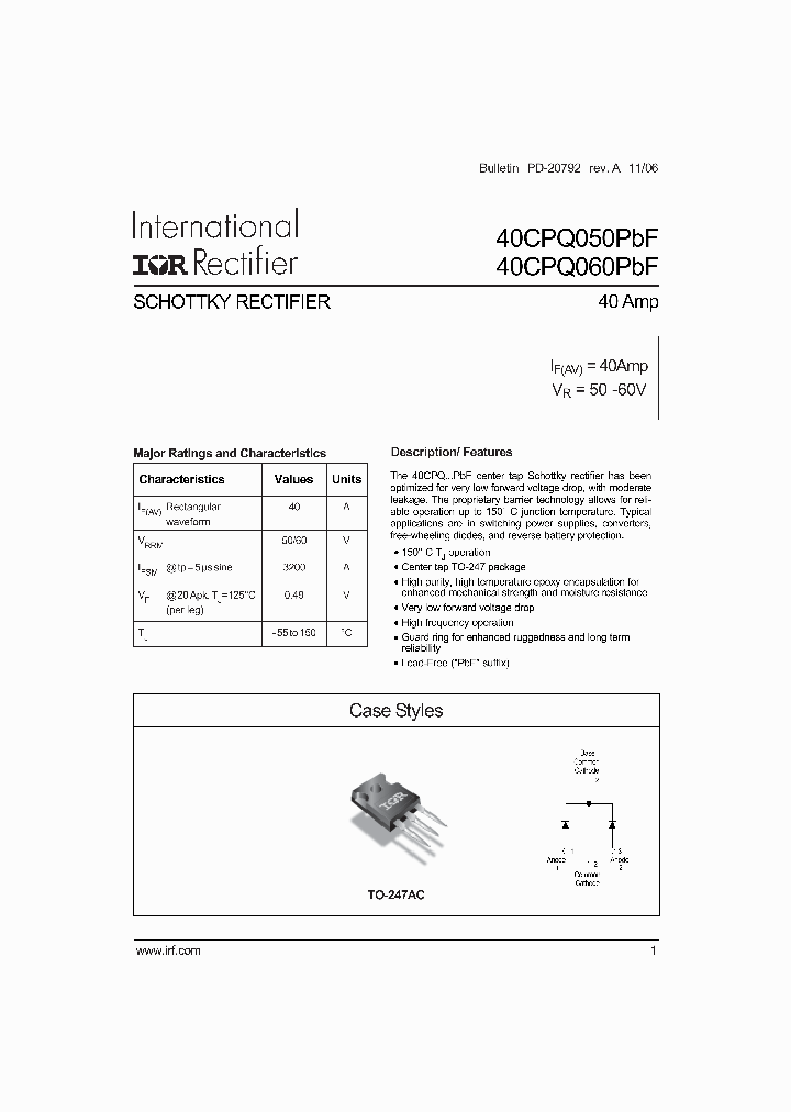 40CPQ050PBF_1135951.PDF Datasheet