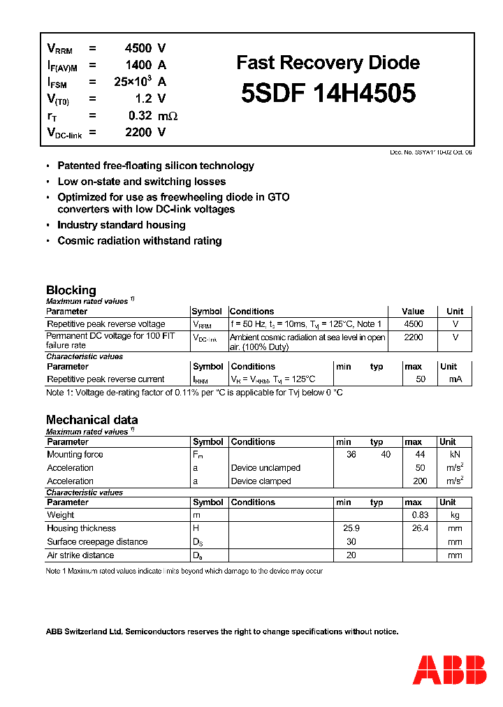 5SDF14H4505_1200797.PDF Datasheet