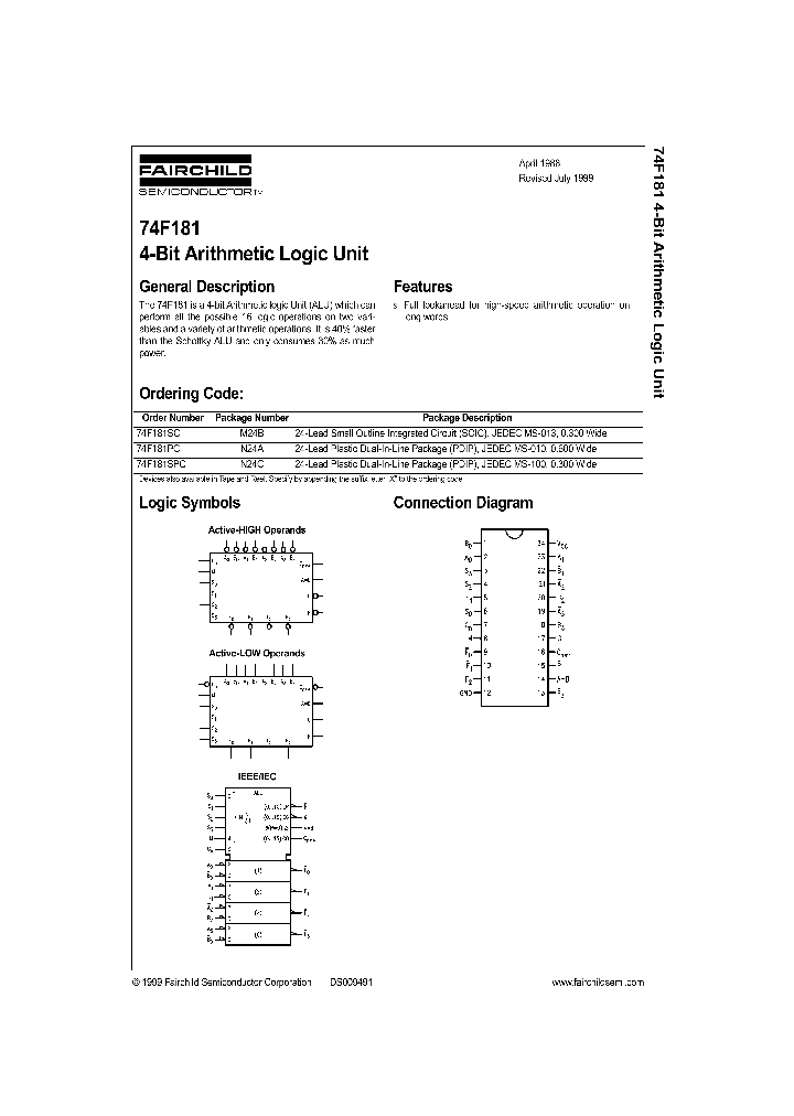 74F181PC_1153829.PDF Datasheet