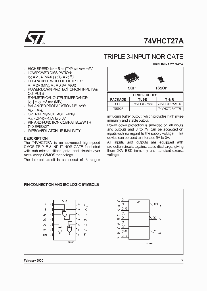 74VHCT27ATTR_1203229.PDF Datasheet