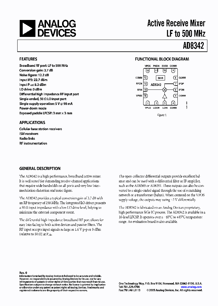 AD8342ACPZ-R2_1105382.PDF Datasheet