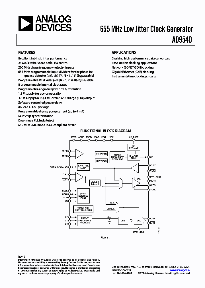 AD9540_1092625.PDF Datasheet