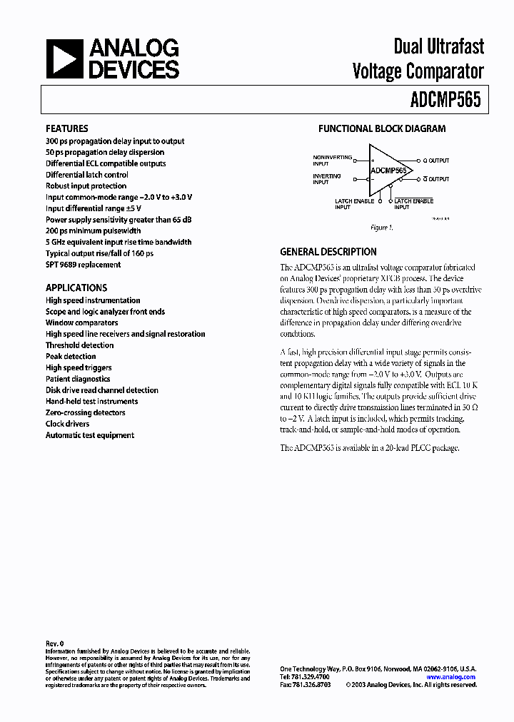 ADCMP565BP_1207103.PDF Datasheet