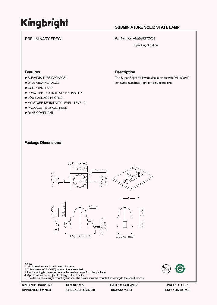 AM2520SYCK03_1208962.PDF Datasheet