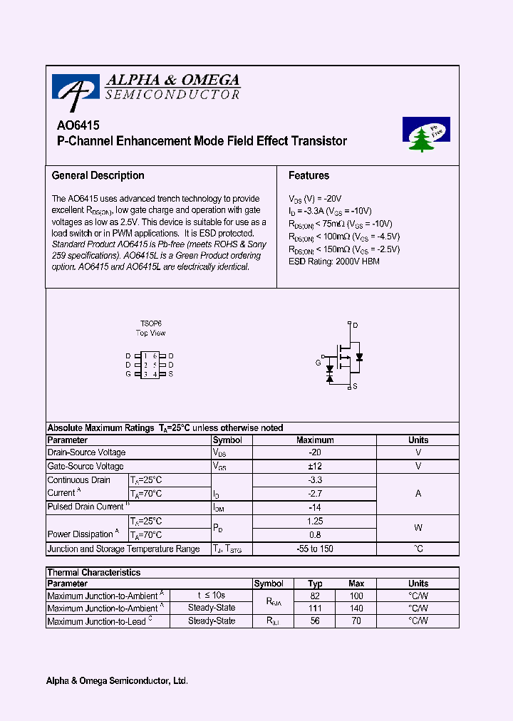 AO6415L_1210215.PDF Datasheet