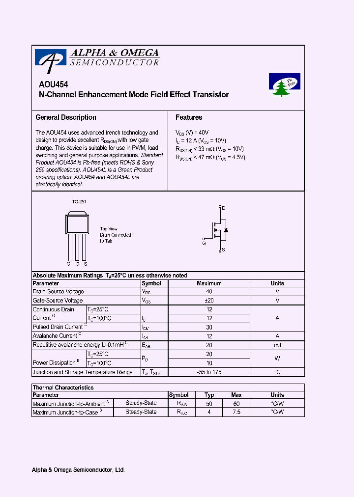 AOU454L_1210314.PDF Datasheet
