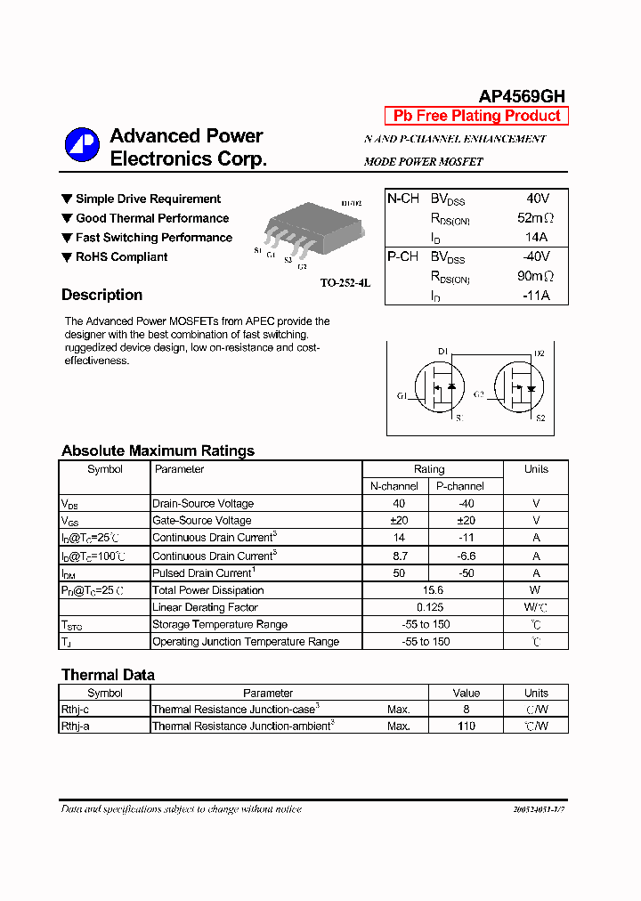 AP4569GH_1168564.PDF Datasheet