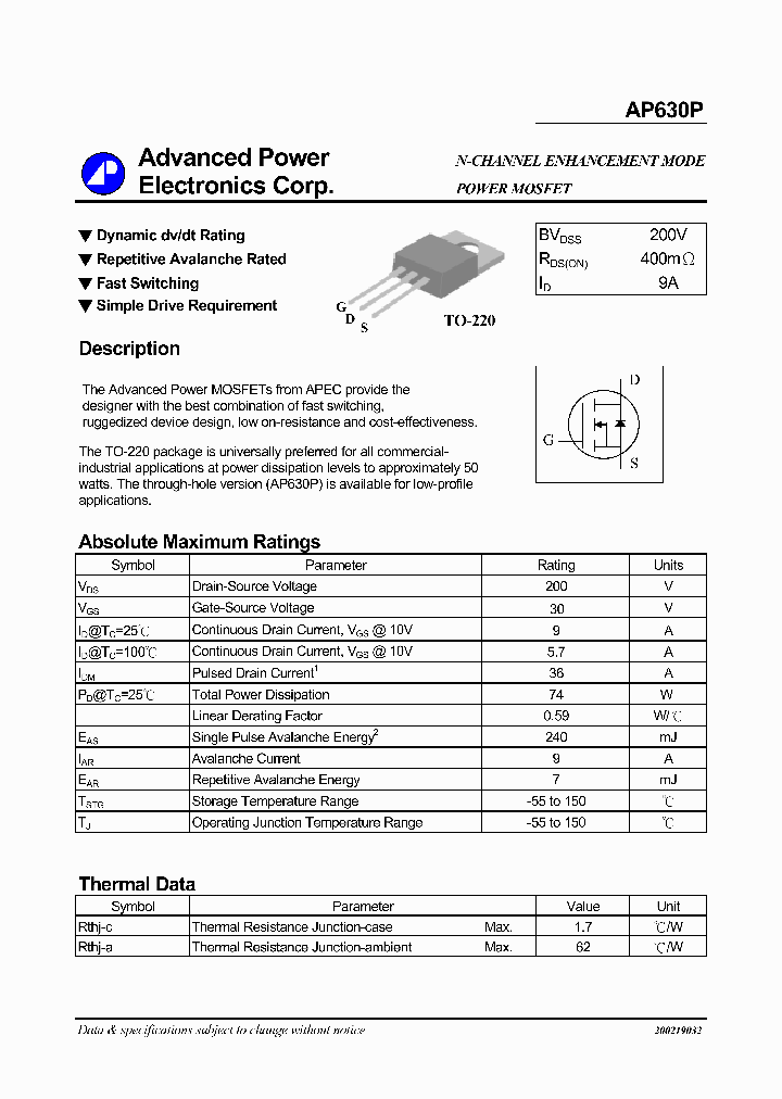 AP630P_1168530.PDF Datasheet