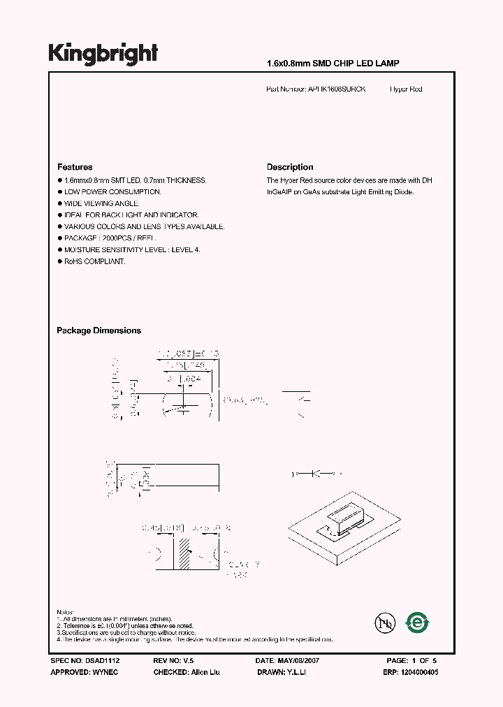 APHK1608SURCK_1210891.PDF Datasheet