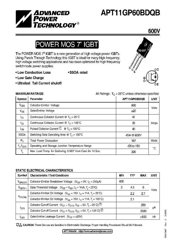 APT11GP60BDQB_1168633.PDF Datasheet