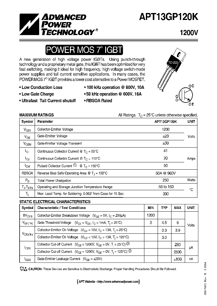 APT13GP120K_1091185.PDF Datasheet