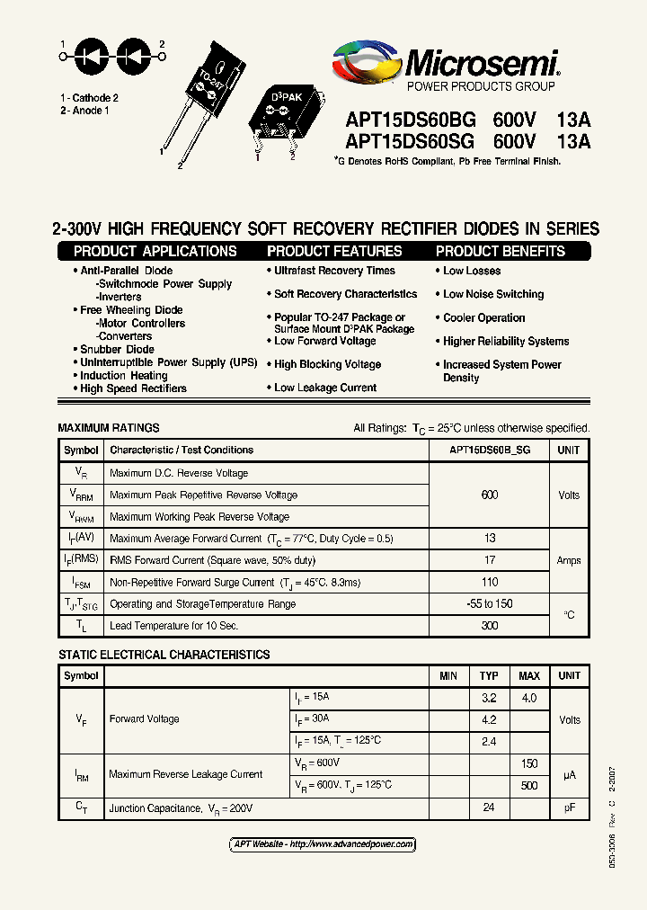 APT15DS60SG_1211381.PDF Datasheet