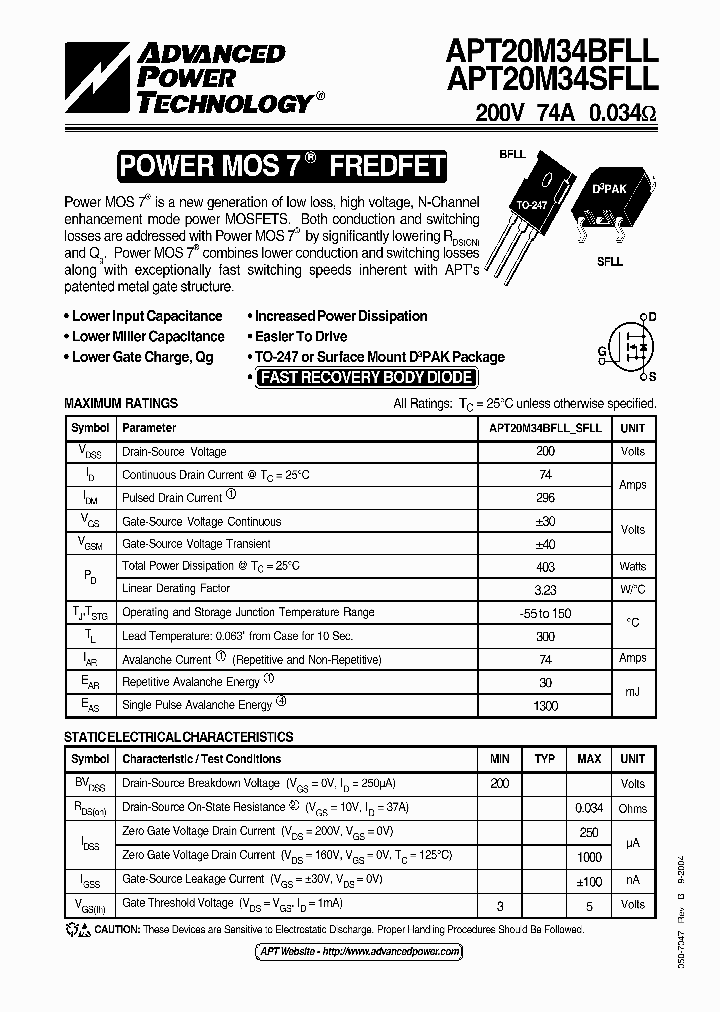 APT20M34BFLL04_1188190.PDF Datasheet