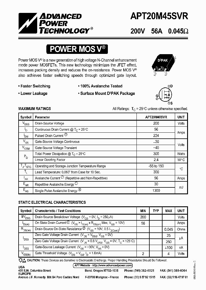 APT20M45SVR_1211489.PDF Datasheet