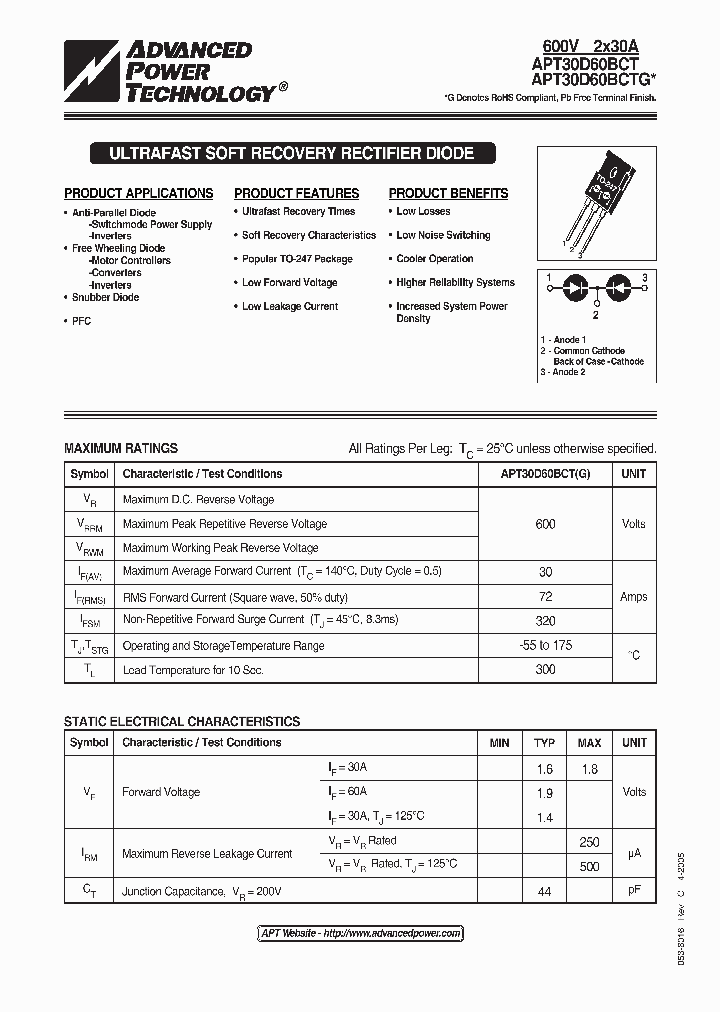 APT30D60BCT05_1211556.PDF Datasheet