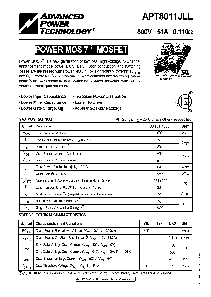 APT8011JLL04_1211927.PDF Datasheet