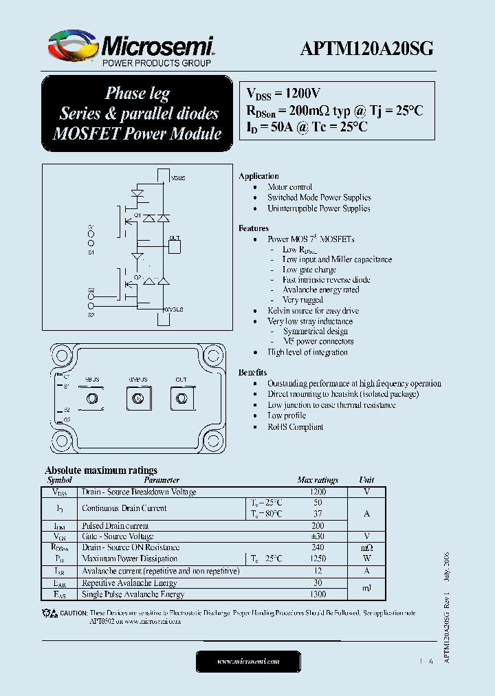 APTM120A20SG_1212599.PDF Datasheet