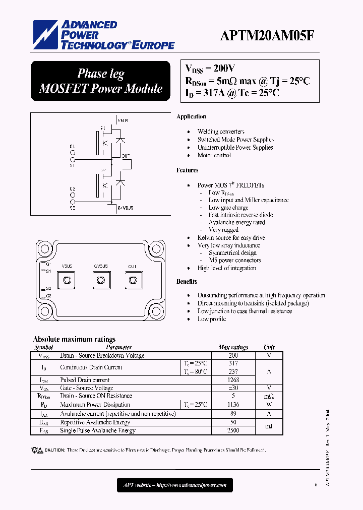 APTM20AM05F_1169176.PDF Datasheet