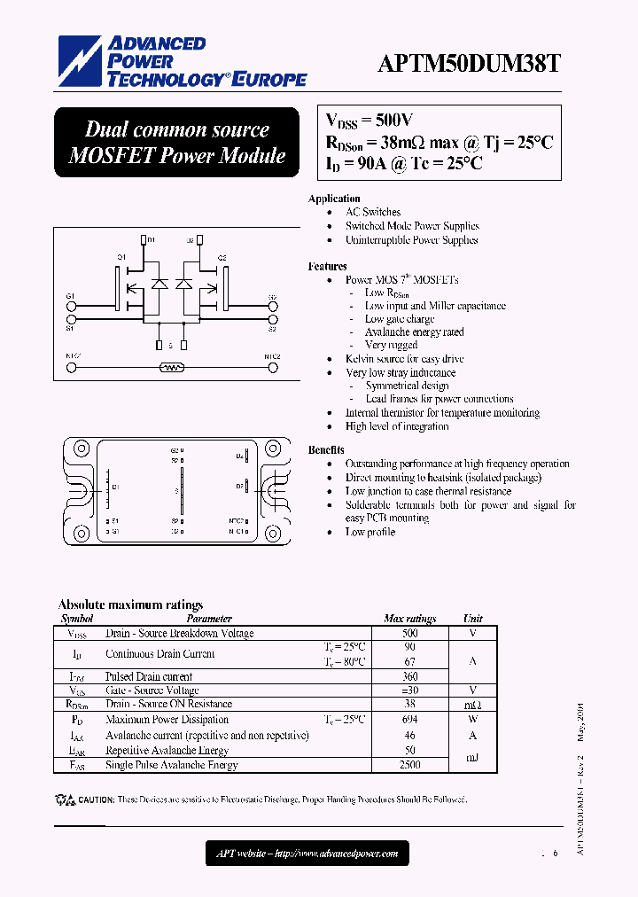 APTM50DUM38T_1212697.PDF Datasheet