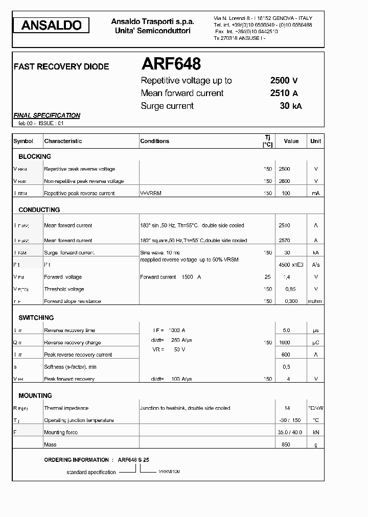 ARF648S25_1212969.PDF Datasheet