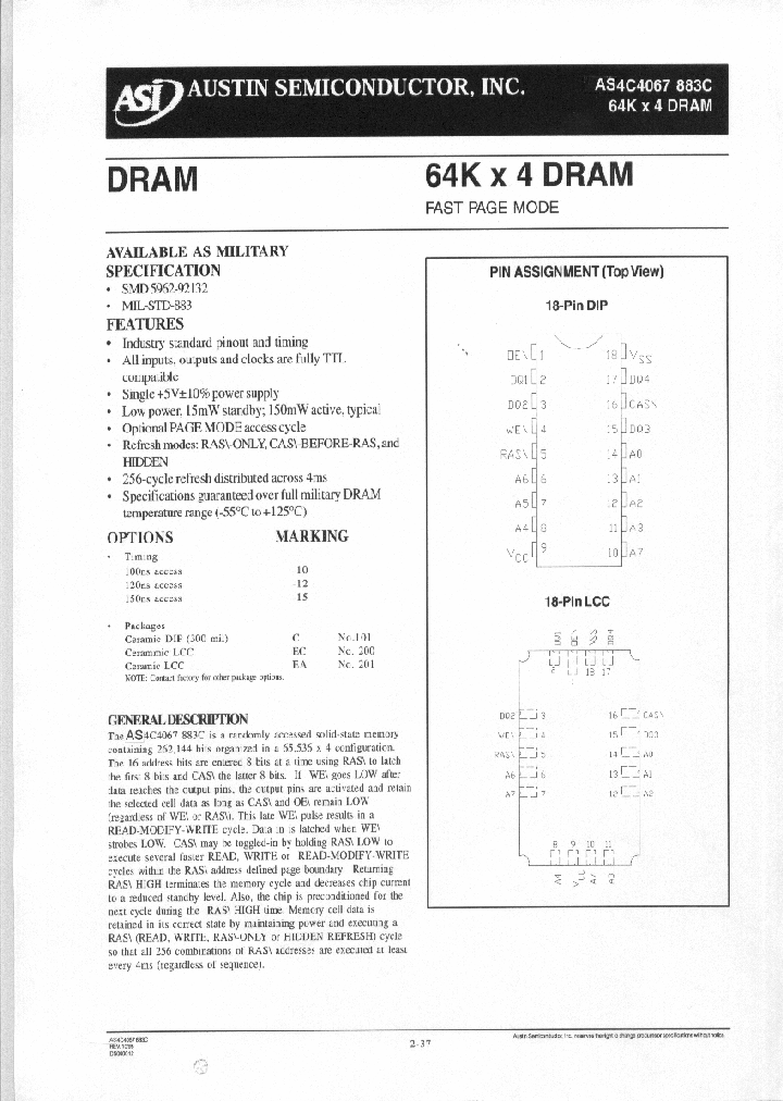 AS4C4067883C_1213138.PDF Datasheet