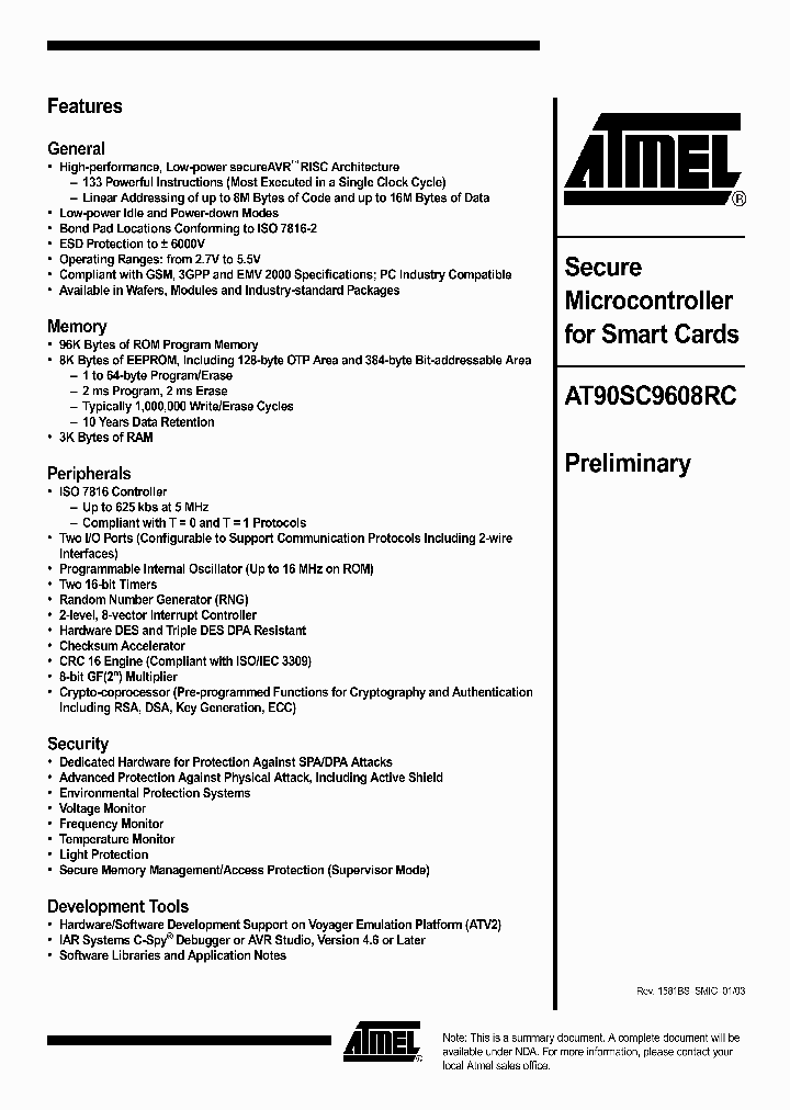 AT90SC9608RC_1214327.PDF Datasheet