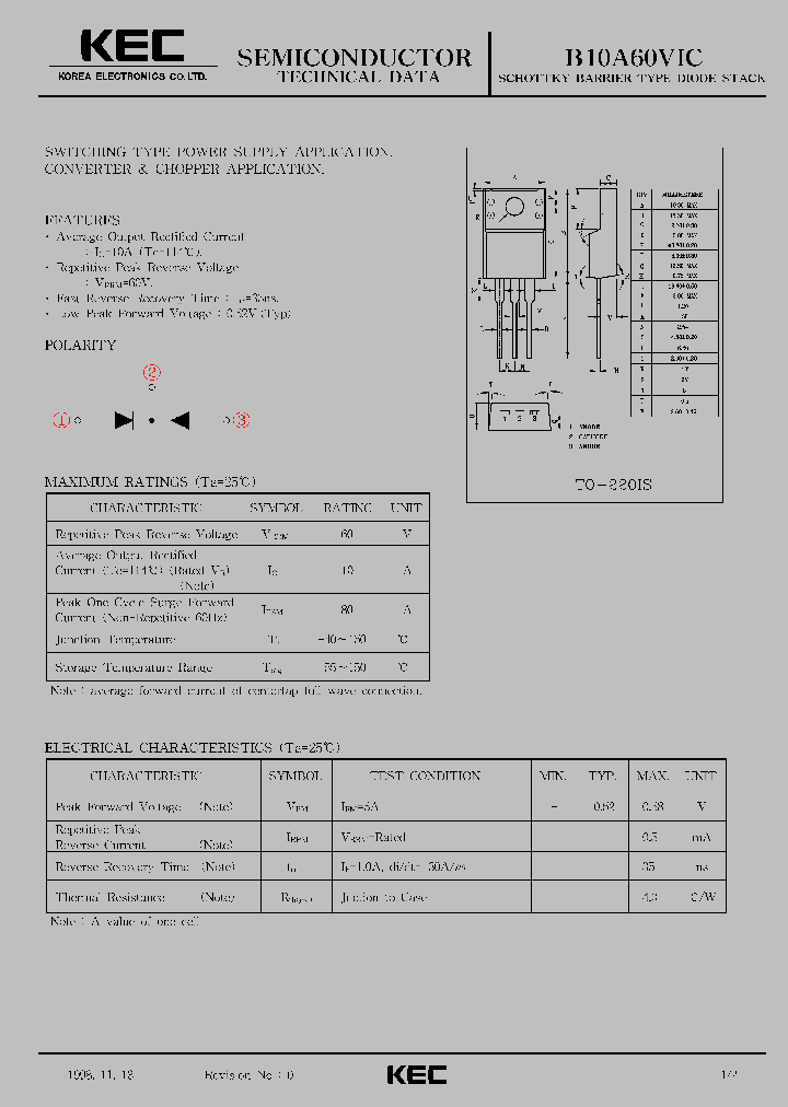 B10A60VIC_1215249.PDF Datasheet